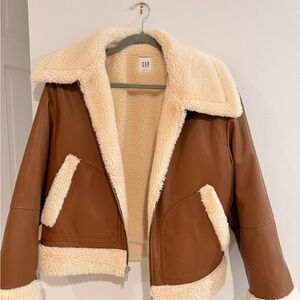 GAP Cream Shearling Jacket